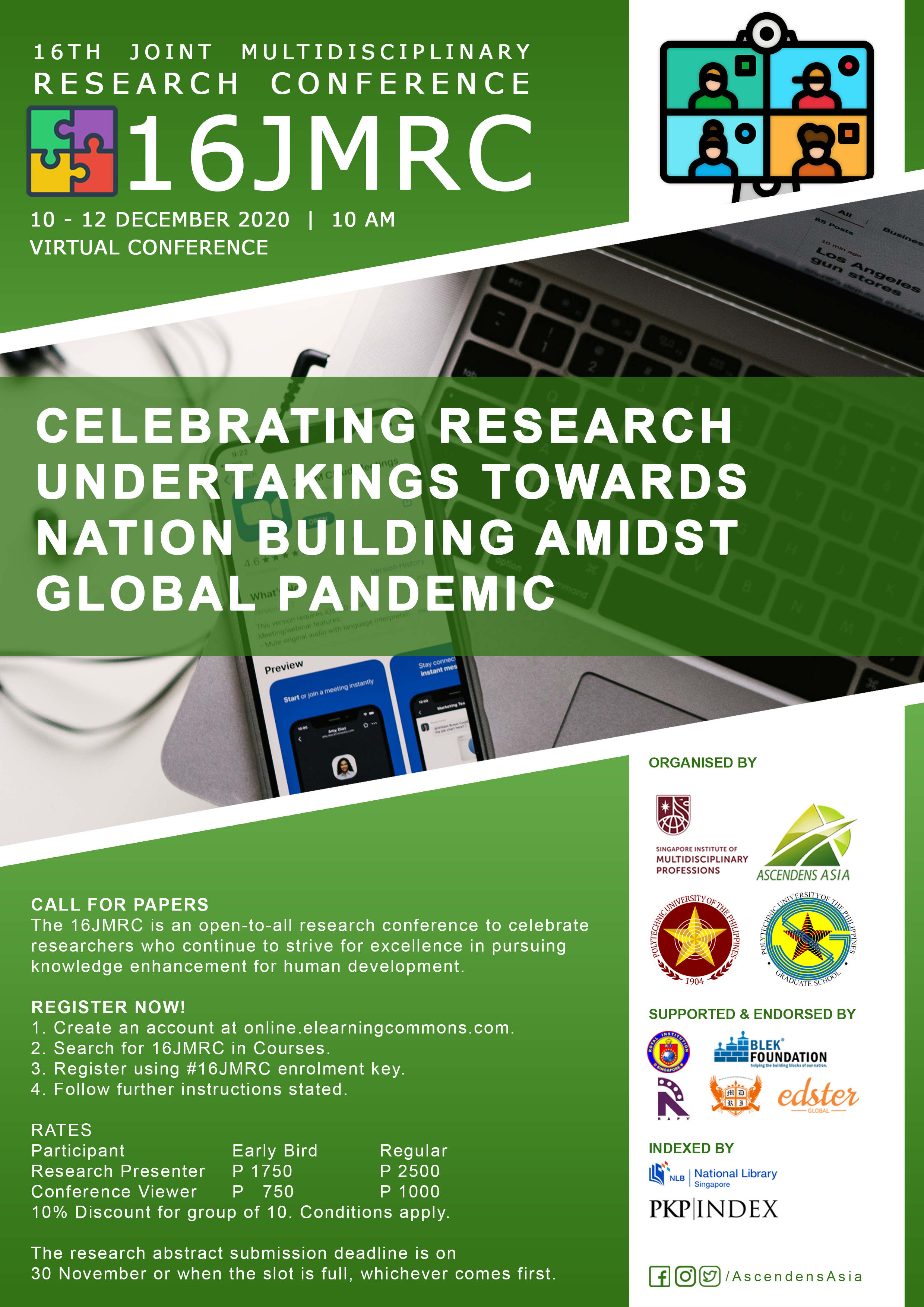 16th Joint Multidisciplinary Research Conference