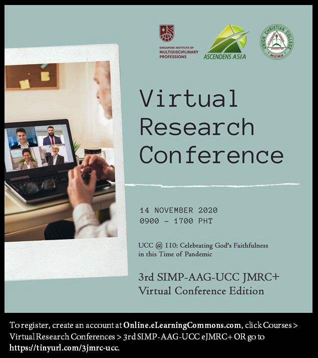 3rd SIMP-AAG-UCC JMRC+ Virtual Conference Edition